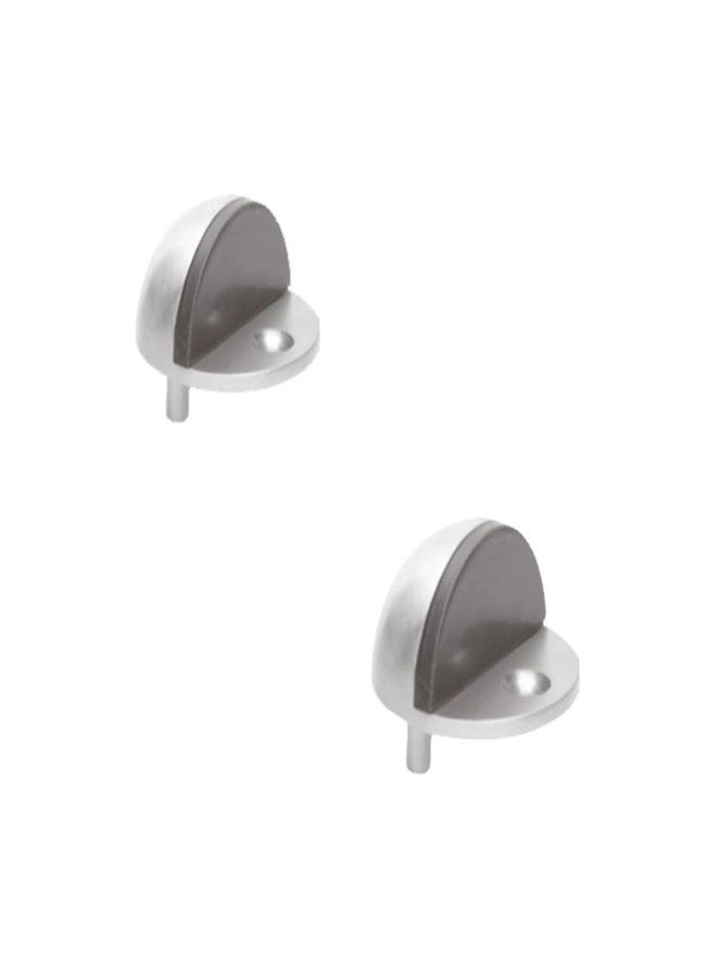 هيتيش هيتيتش HDS 44: سدادة باب أرضية شديدة التحمل على شكل نصف قبة، سدادة باب صلبة مزودة بأطراف مطاطية سوداء منخفضة، تحمي الجدران والأبواب في المطبخ وغرفة النوم والمكتب، عبوة من قطعتين - Image 1